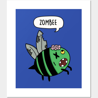 Zombee pun Posters and Art